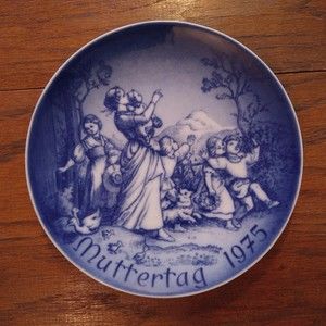 Collectors Muttertag 1975 Mothers Day Plate Bavaria Germany Bareuther Ludwig